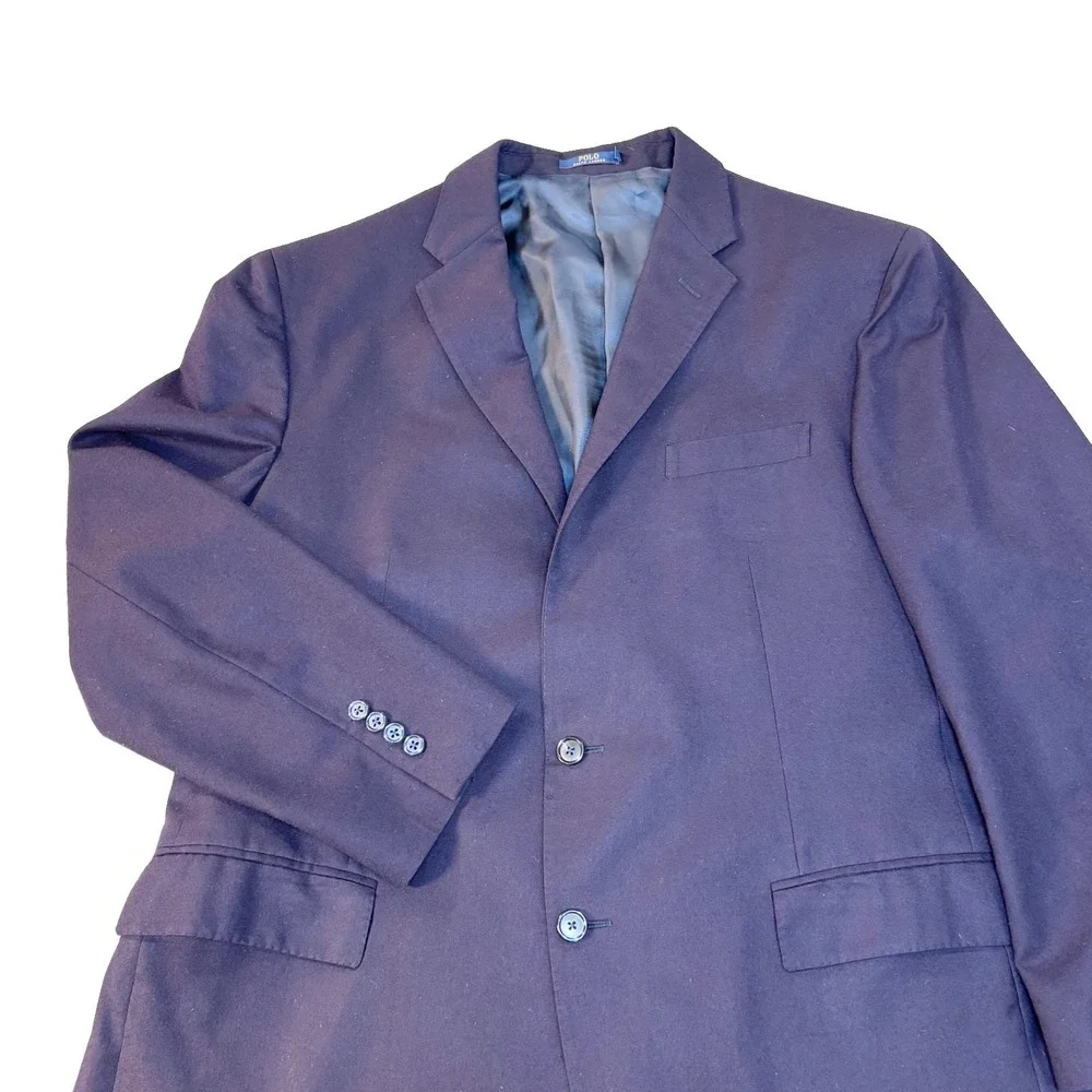Polo Ralph Lauren Blazer Men's 46r Blue Wool